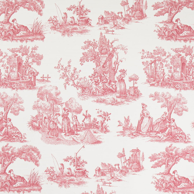 Charlotte Fabric CB700-604 Shades of Wild Rose 100% Cotton Spain Exceeds 80,000 Wyzenbeek Rubs (Heavy Duty) Horizontal 18" x Vertical 16" 54 Inches - My Fabric Connection -