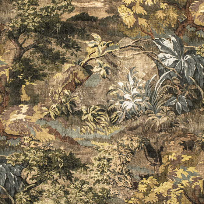 Greenhouse Fabric S7080 Tapestry - 81% Polyester, 19% Linen India DRAPERY 32.5" H 54" - My Fabric Connection - Greenhouse Fabric S7080 Tapestry - 81% Polyester, 19% Linen India DRAPERY 32.5" H 54" - My Fabric Connection -