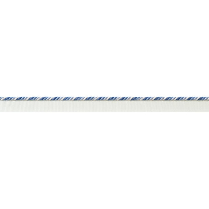 Thibaut Trim Maren Cord French Blue and Sky AE12352 Trim 73% Polyester, 27% Cotton U.S.A </p><p>Repeat: H: , V: 0.62 in  (1.57 cm) - My Fabric Connection -