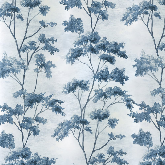 Thibaut Wallpaper Dalton Blue and White on Pearl AT16170 Wallpaper Non Woven Wallpaper U.S.A </p><p>Repeat: H: , V: 89  (226.06 cm) 27 in  (68.58 cm) - My Fabric Connection -