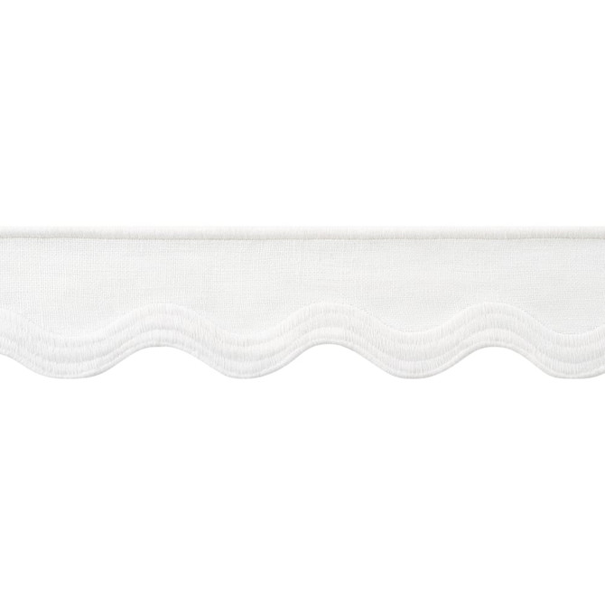 Thibaut Trim Wave Tape White on White E12328 Trim 90% Linen, 10% Polyester U.S.A </p><p>Repeat: H: , V: 2.12 in  (5.38 cm) - My Fabric Connection -