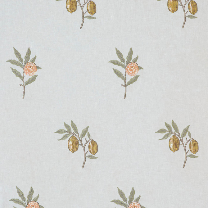 Wmah Fabric 7891 Fruit Embroidery 4 Lemon Fabric 52%Pol 48%Cot %Vemb India </p><p>Repeat: H: 13.75, V: 15.5 53 in - My Fabric Connection -