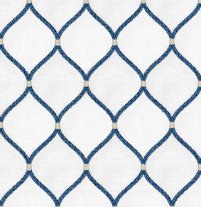 Norbar Fabric Batik Ivory Navy PRISM SEAVIEW 52 COT/18 POLY/4 LIN/26 RAY 6 3/4"V - 4"H 52 - My Fabric Connection -