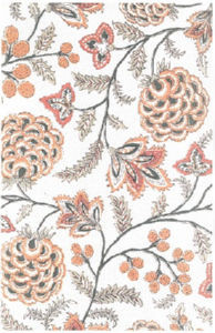 Norbar Fabric Malaysia Coral ROMANCE 100% COTTON SPAIN 17"V 18"H 55" - My Fabric Connection -