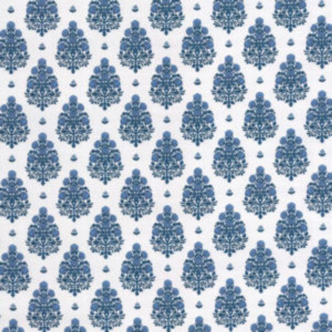 Norbar Fabric Marengo Marine ROMANCE 100% COTTON SPAIN 5 3/8"V 4 1/2"H 55 - My Fabric Connection -