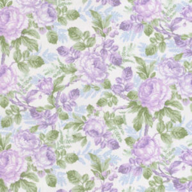 Norbar Fabric Martinique Lavender ROMANCE 100% COTTON INDIA 17 3/4"V 36"H 55 - My Fabric Connection - Norbar Fabric Martinique Lavender ROMANCE 100% COTTON INDIA 17 3/4"V 36"H 55 - My Fabric Connection -