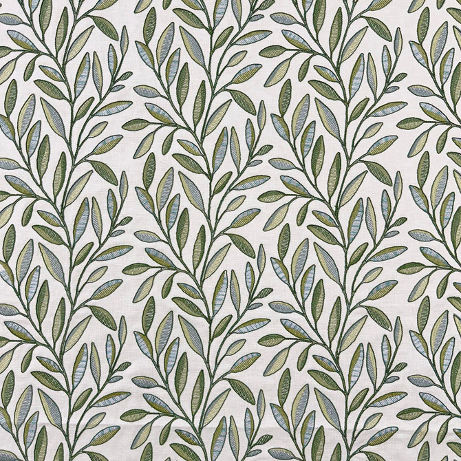 Magnolia Fabric Willow Greenleaf - 52% Cot, 48% Poly, Emb: 60% Vis, 28% Cot, 12% Poly India 51000 Horizontal: 17.25 and Vertical: 9.5 54 - My Fabric Connection -