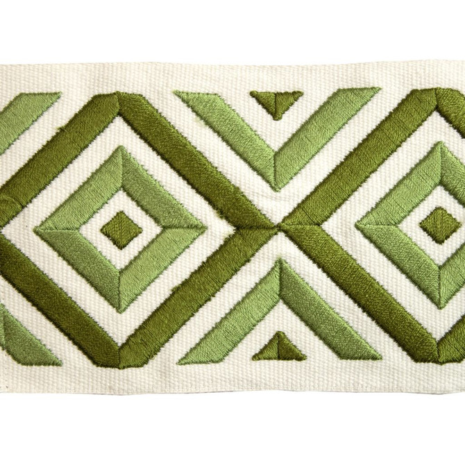RM CoCo Trim BD119 Border 4" Basil Creative Threads II 100% Cotton Base 100% Rayon Embroidery See Sample 0 Horizontal: 4 and Vertical: 3.75 4 - My Fabric Connection -