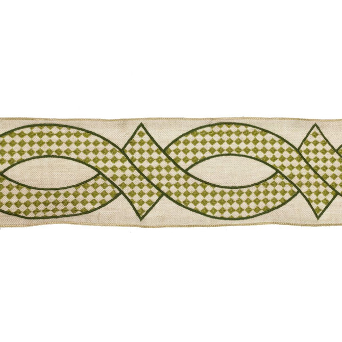 RM CoCo Trim BD114 5" Border Basil Artisano Collection Trim Book Base: 100% Linen Embroidery: 100% Polyester See Sample 0 Horizontal: 5 and Vertical: 7.85 5 - My Fabric Connection -