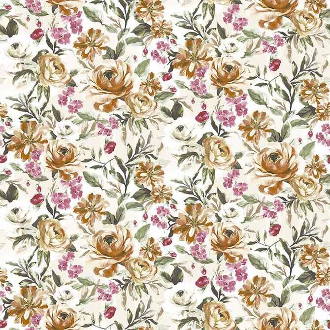 RM CoCo Fabric Kew Garden Peony Suitemates 100% Polyester See Sample 0 Horizontal: 23.5 and Vertical: 55 55 - My Fabric Connection -