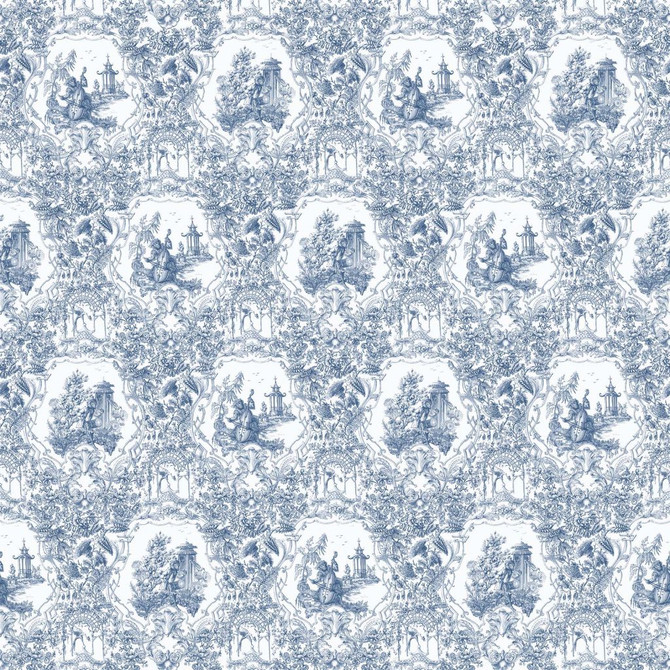 RM CoCo Fabric Les Singes Musiciens French Blue Painter's Palette Cerulean Blue to Viridian Green See Sample 0 Horizontal: 27 and Vertical: 52 0 - My Fabric Connection -