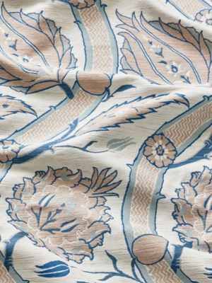 Scalamandre Fabric Kemha Woven Porcelain SC273260001 THE METROPOLITAN MUSEUM OF ART 42% COTTON 39% VISCOSE 10% POLYESTER 9% OTHER FIBER ITALY LIGHT DUTY Horizontal: 28" and Vertical: 29.5" 59 - My Fabric Connection -