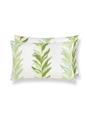 Scalamandre Pillows Chira Island Pillow 14 X 22 - Leaf HNLBDK166520001 COLOR POP 100% LINEN U.S.A. Horizontal: and Vertical: 0 - My Fabric Connection -