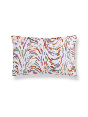 Scalamandre Pillows Fountain Embroidery Pillow 14 X 22 - Peach HNLBDK273360003 COLOR POP 72% LINEN 28% VISCOSE U.S.A. Horizontal: and Vertical: 0 - My Fabric Connection -