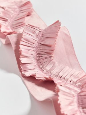 Scalamandre Trim Ruffle Tape Pale Rose SCT33410002 THE METROPOLITAN MUSEUM OF ART 95% SILK 5% VISCOSE INDIA LIGHT DUTY Horizontal: 8.5" and Vertical: 0" 4 - My Fabric Connection -