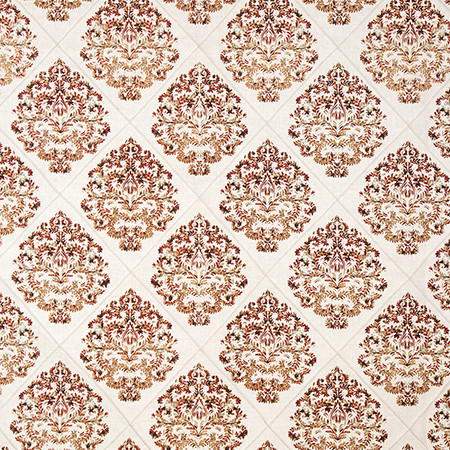 Carole Fabric Diamond Within Rust English Garden 59.7% Cotton, 39.9% Linen, 0.4% Polyester 2,000 Martindale Circular Rubs 9 1/2" V, 8 3/4" 52" - My Fabric Connection -