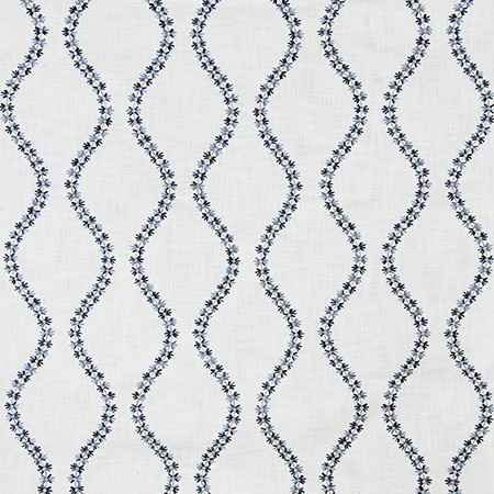 Carole Fabric Garden Market Oceana English Garden Base: 100% Cotton Embr: 100% Viscose N/A 7 7/8" V, 6 1/4" H 52*" - My Fabric Connection -