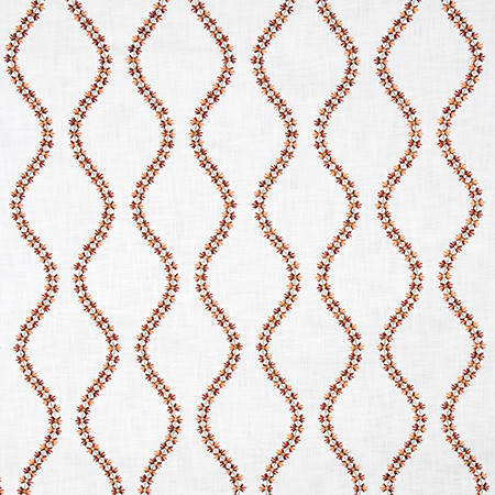 Carole Fabric Garden Market Ruby English Garden Base: 100% Cotton Embr: 100% Viscose N/A 7 7/8" V, 6 1/4" H 52*" - My Fabric Connection -