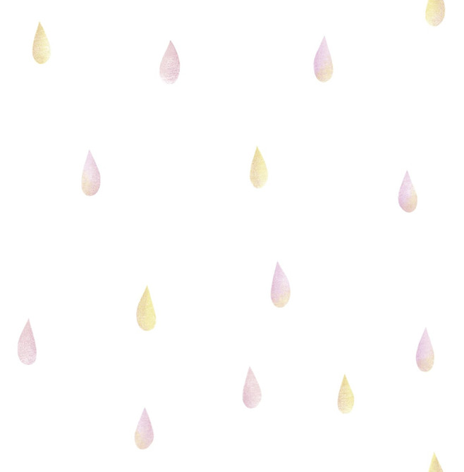 Seabrook Wallpaper Raindrops Strawberry Lemonade Day Dreamers  United States 56.12 20.87" 20.5"  - My Fabric Connection -