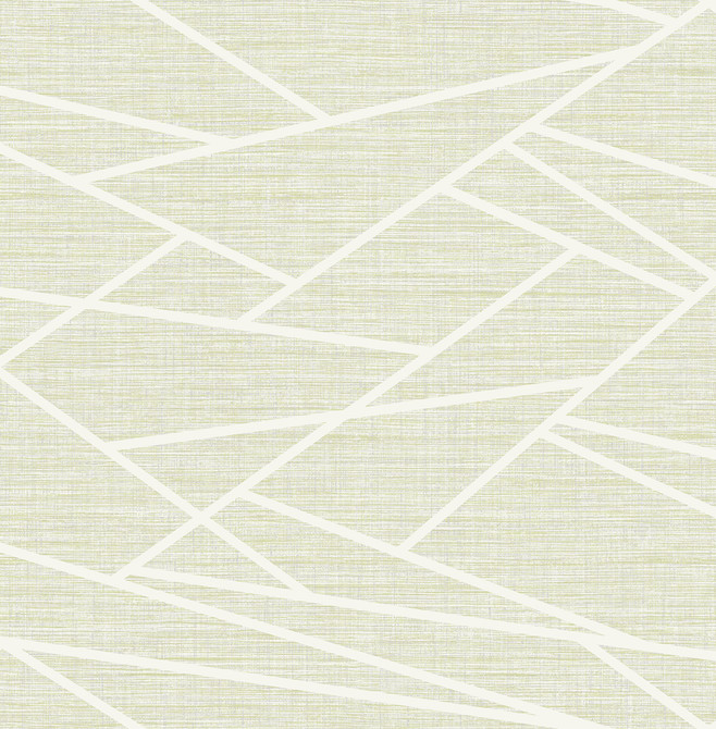 Seabrook Wallpaper Cecita Puzzle Mint Green and White Lugano  United States 56.05 20.87" 20.5"  - My Fabric Connection -