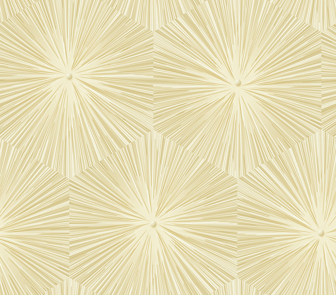 Seabrook Wallpaper Chadwick Starburst Metallic Gold and White Avant Garde  United States 56.05 18" 20.5"  - My Fabric Connection -