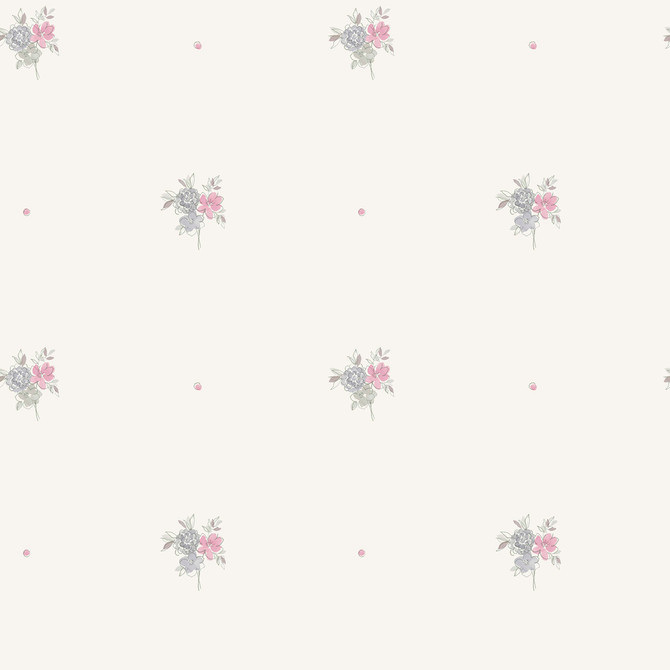 Seabrook Wallpaper Little Posy Gray and Bubblegum Playdate Adventure  United States 56.05 20.87" 20.5"  - My Fabric Connection -