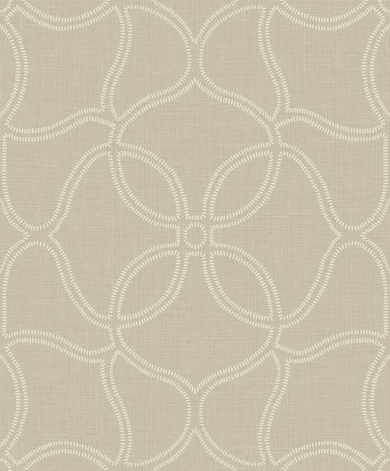 Seabrook Wallpaper Geo Lattice Beige and Ivory Aura  Netherlands 56.05 25.2" 20.5"  - My Fabric Connection -
