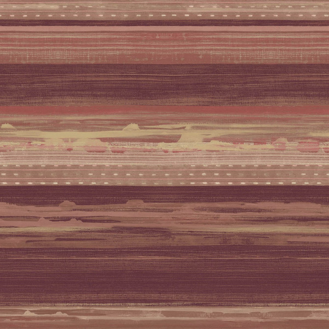 Seabrook Wallpaper Horizon Brushed Stripe Maroon, Taupe, and Blonde Boho Rhapsody  United States 60.75 20.87" 27"  - My Fabric Connection -