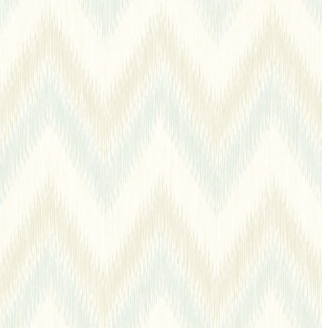 Seabrook Wallpaper Regent Flamestitch Stringcloth Sea Glass and Eggshell Luxe Retreat  United States 56.05 20.87" 20.5"  - My Fabric Connection -