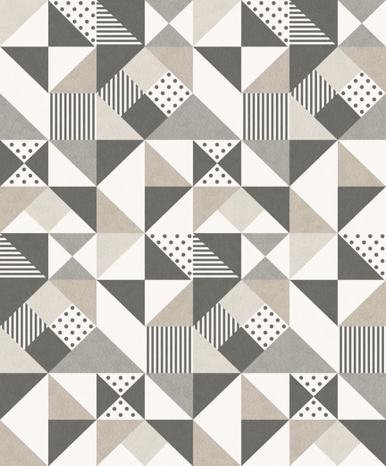 Seabrook Wallpaper Lozenge Geometric Hammered Steel & Pavestone Mondrian  Netherlands 56.5 25.2" 20.5"  - My Fabric Connection -