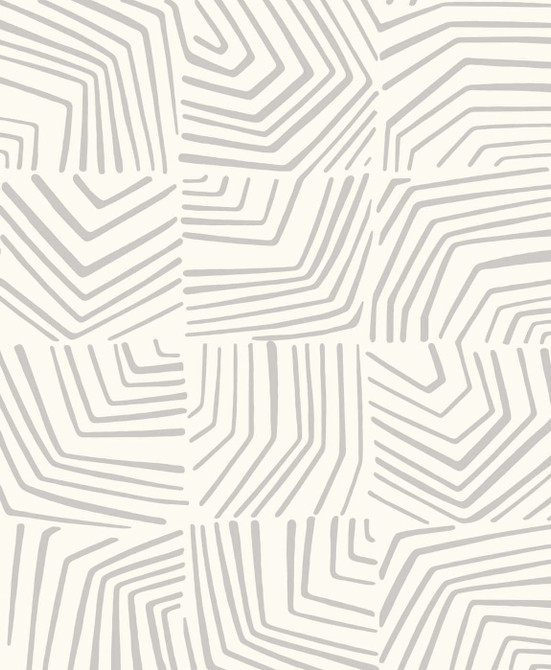Seabrook Wallpaper Linework Maze Fog The Simple Life  Netherlands 57.5 25.2" 20.9"  - My Fabric Connection -