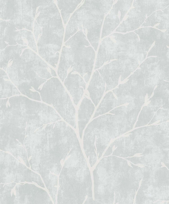 Seabrook Wallpaper Avena Branches Winter Grey White Heron  Netherlands 57.5 25.2" 20.9"  - My Fabric Connection -