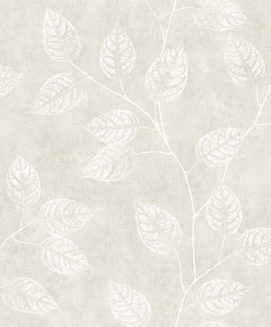 Seabrook Wallpaper Branch Trail Silhouette Raw Linen White Heron  Netherlands 57.5 25.2" 20.9"  - My Fabric Connection -