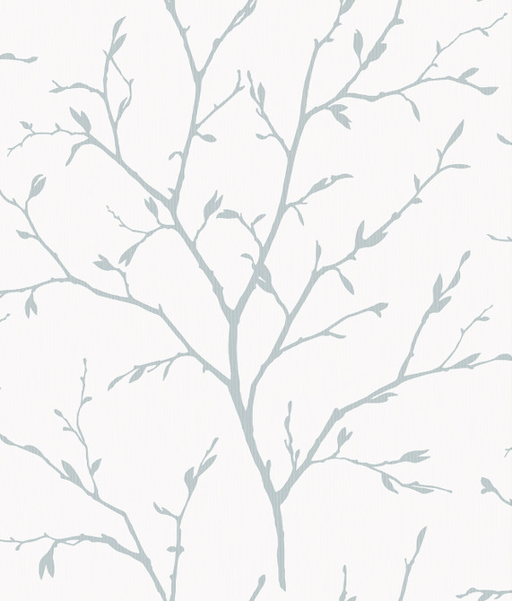 Seabrook Wallpaper Branching Out Slate Blue White Heron  United States 60.75 16.3" 27"  - My Fabric Connection -