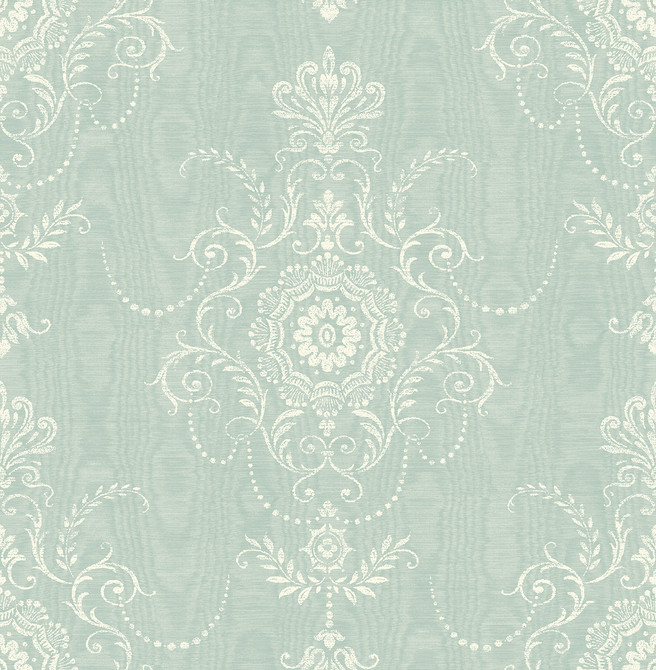 Seabrook Wallpaper Colette Cameo Summer Sky French Country  United States 60.75 27.55" 27"  - My Fabric Connection -