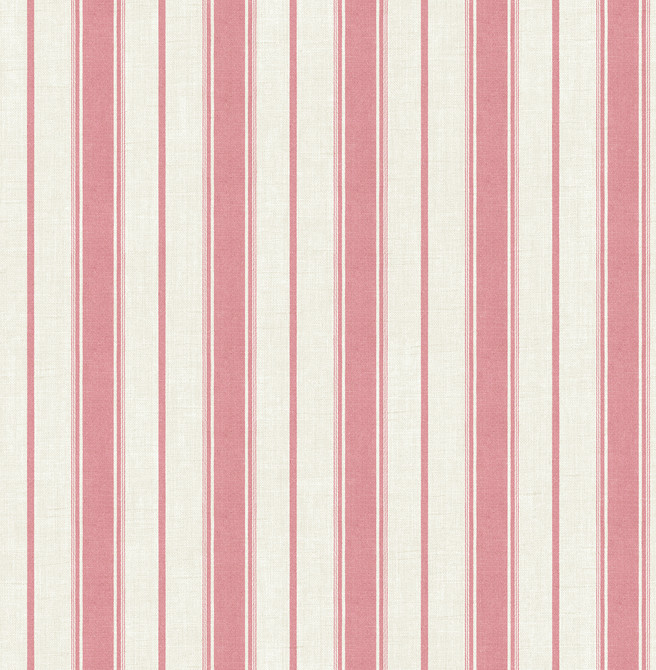 Seabrook Wallpaper Eliott Linen Stripe Cranberry French Country  United States 60.75 0" 27"  - My Fabric Connection -