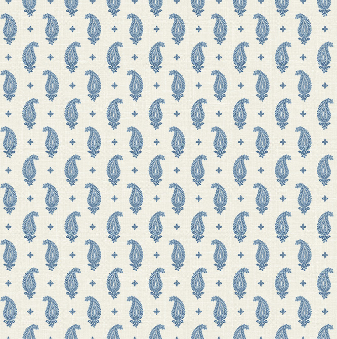 Seabrook Wallpaper Maia Paisley French Blue French Country  United States 60.75 4.52" 27"  - My Fabric Connection -