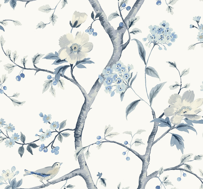 Seabrook Wallpaper Sparrow Haven  Breezy Blue Coastal Haven  United States 60.75 25.2" 27"  - My Fabric Connection -