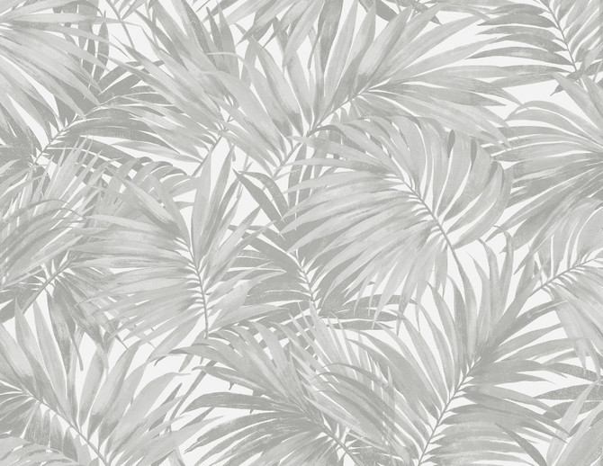 Seabrook Wallpaper Cordelia Tossed Palms Argos Grey Coastal Haven  United States 60.75 20.87" 27"  - My Fabric Connection -