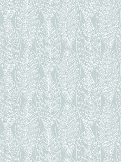 Seabrook Wallpaper Kira Leaf Husk Cape Blue Summer House  United States 60.75 12" 27"  - My Fabric Connection -