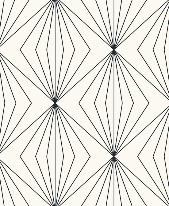 Seabrook Wallpaper Diamond Vector Ebony & Eggshell Etten Studios Online  Netherlands 57.5 6.3" 20.9"  - My Fabric Connection -