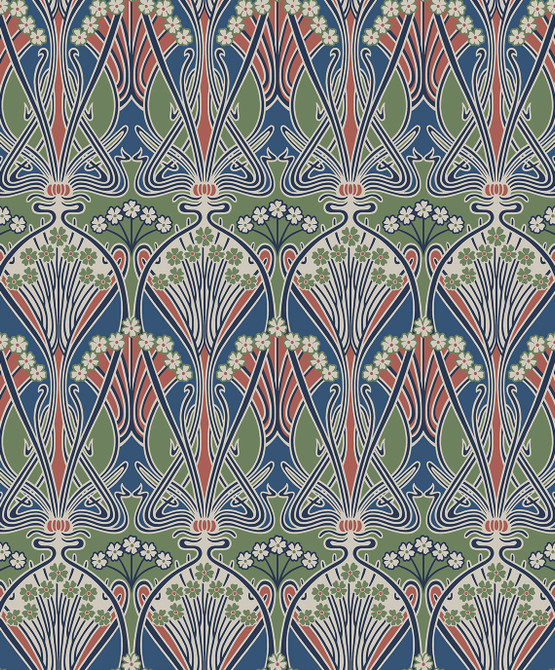 Seabrook Wallpaper Dragonfly Damask Mauve & Sage Legacy Prints  Netherlands 57.5 12" 20.9"  - My Fabric Connection -