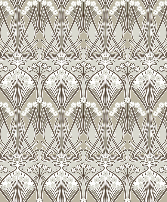 Seabrook Wallpaper Dragonfly Damask Warm Pewter Legacy Prints  Netherlands 57.5 12" 20.9"  - My Fabric Connection -