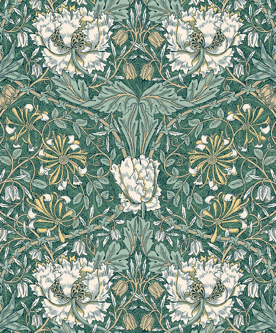 Seabrook Wallpaper Ogee Flora Everglades & Buttercup Legacy Prints  Netherlands 57.5 20.87" 20.9"  - My Fabric Connection -