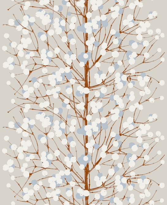 Seabrook Wallpaper Lumimarja Taupe and Cornflower Marimekko Vol. 5  Italy 75.5 0" 27.5"  - My Fabric Connection -