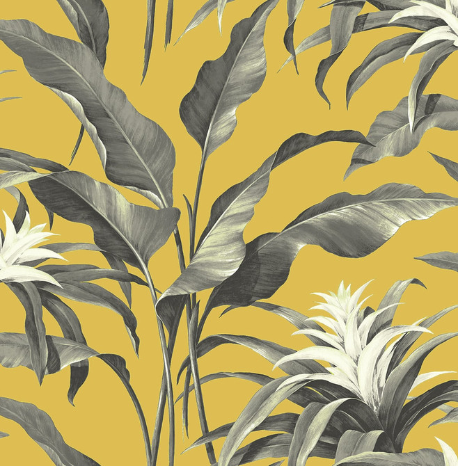Seabrook Wallpaper Palma Golden & Moonstone Grey Stacy Garcia Peel and Stick  United States 30.75 20.87" 20.5"  - My Fabric Connection -