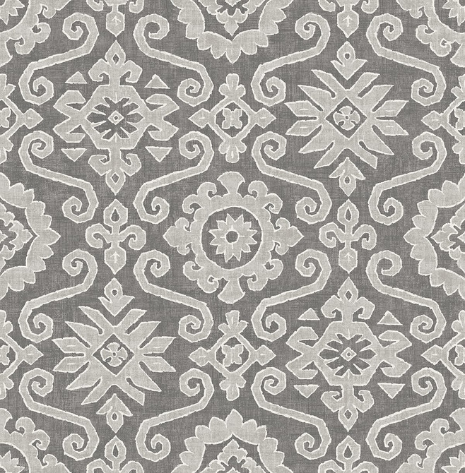 Seabrook Wallpaper Augustine Pewter & Stone Stacy Garcia Peel and Stick  United States 30.75 20.87" 20.5"  - My Fabric Connection -