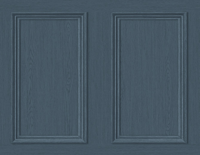 Seabrook Wallpaper Faux Wood Panel Denim Blue Stacy Garcia Peel and Stick  United States 40.5 20.87" 27"  - My Fabric Connection -