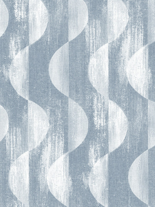 Seabrook Wallpaper Half Circles Blue Stacy Garcia Peel and Stick  United States 30.75 27.8" 20.5"  - My Fabric Connection -