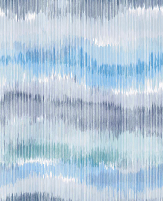 Seabrook Wallpaper Ikat Waves Lakeside Lillian August Peel and Stick  United States 30.75 25.2" 20.5"  - My Fabric Connection -